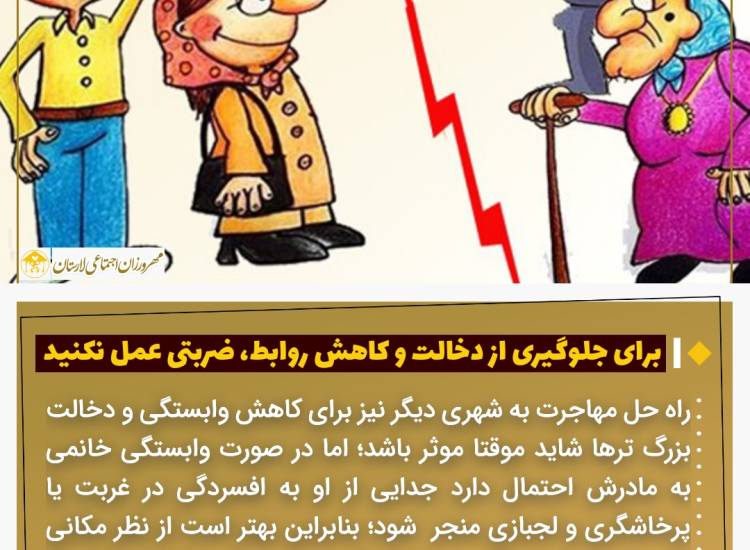 عکس نوشت|  برای جلوگیری از دخالت و کاهش روابط، ضربتی عمل نکنید!